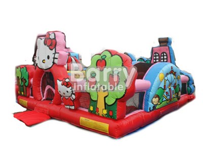 Hello Kitty Toddler Outdoor Inflatable Playground , Indoor Playground For Kids BY-IP-019